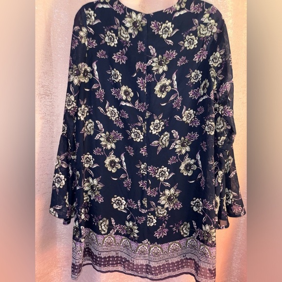 Speechless Blue Bell Sleeve Sundress - Picture 2 of 5